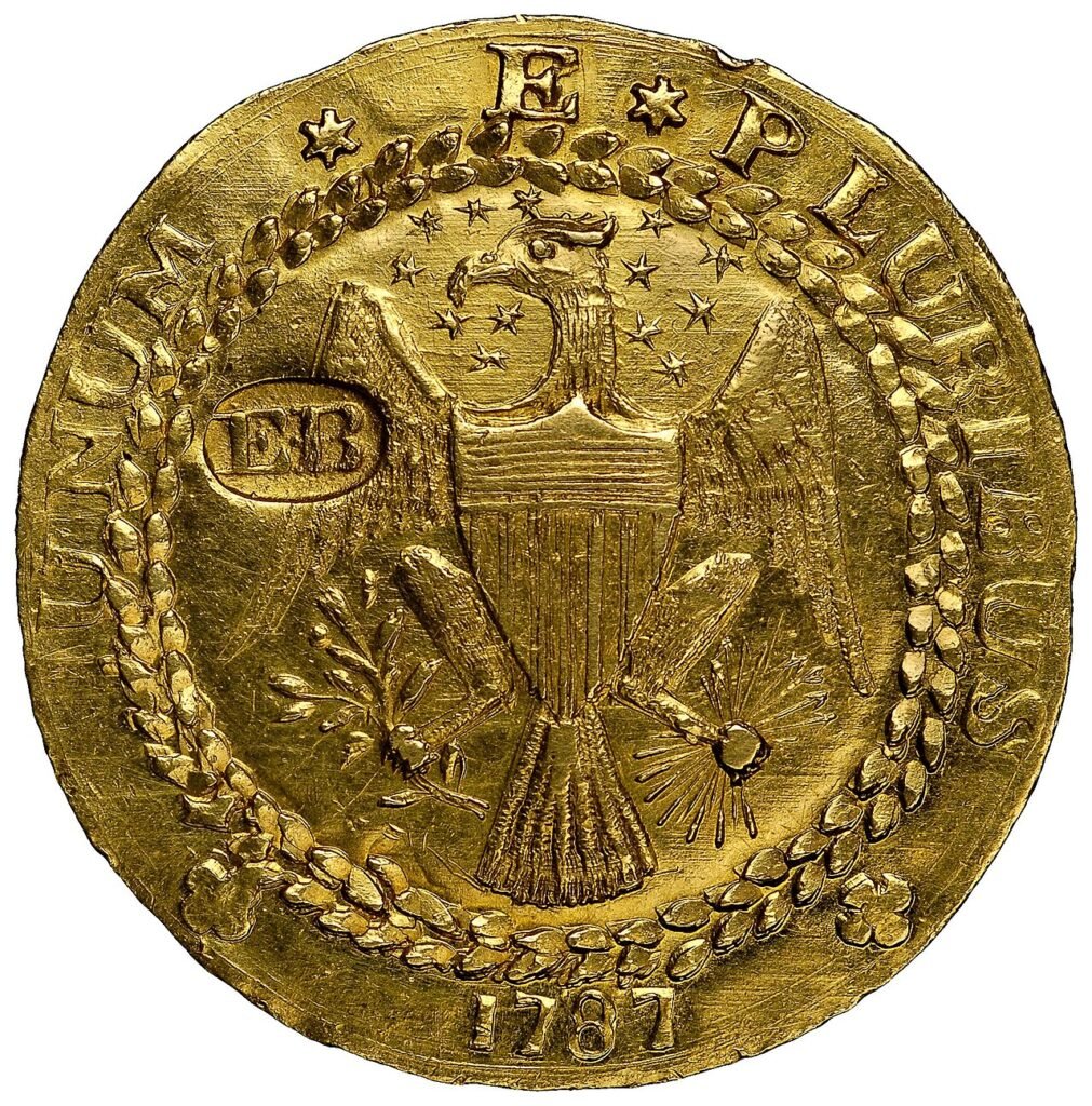 1787 Brasher Doubloon (EB on breast)
