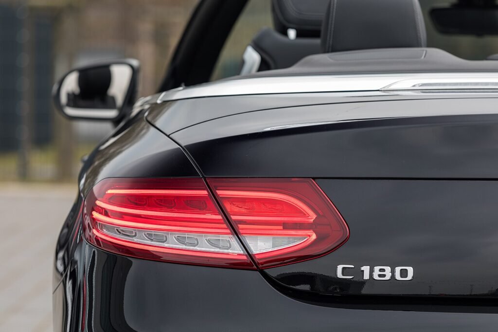 A polished paint finish on a Mercedes-Benz