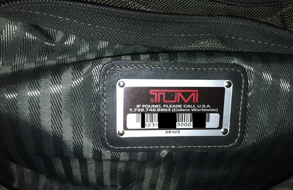 Tumi luggage tag