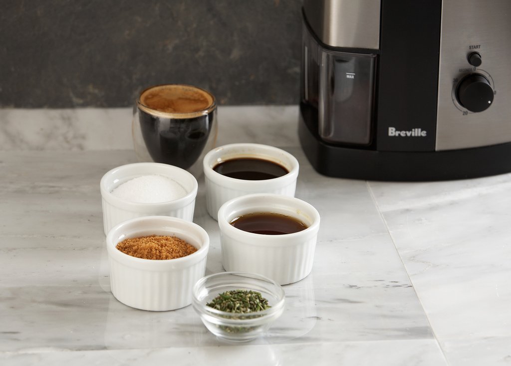 Espresso made with a Breville machine